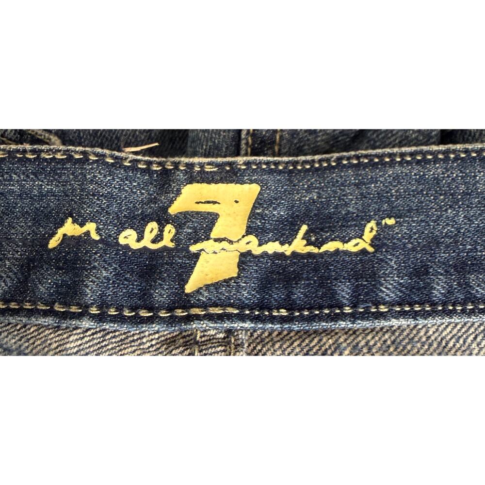 7 for all Mankind 7FAMK Women Denim Jeans Size 29 Boot Buttonfly Cotton EUC - Picture 9 of 11